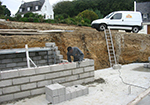 Réalisation des fondations à Raucourt-et-Flaba